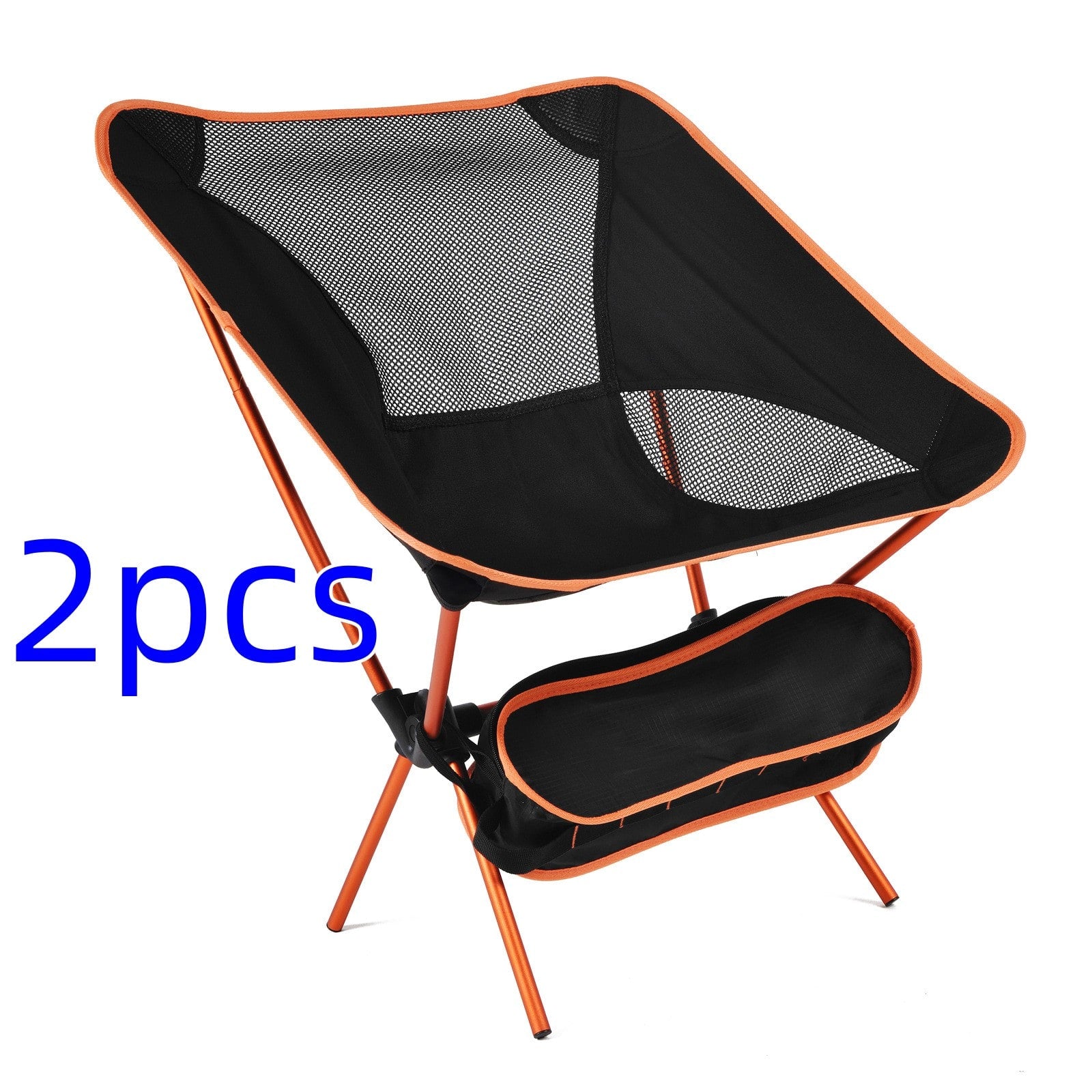 Folding Camping Chair Collapsible Portable Lightweight Aluminum with Breathable Mesh and Storage Bag - Image 6