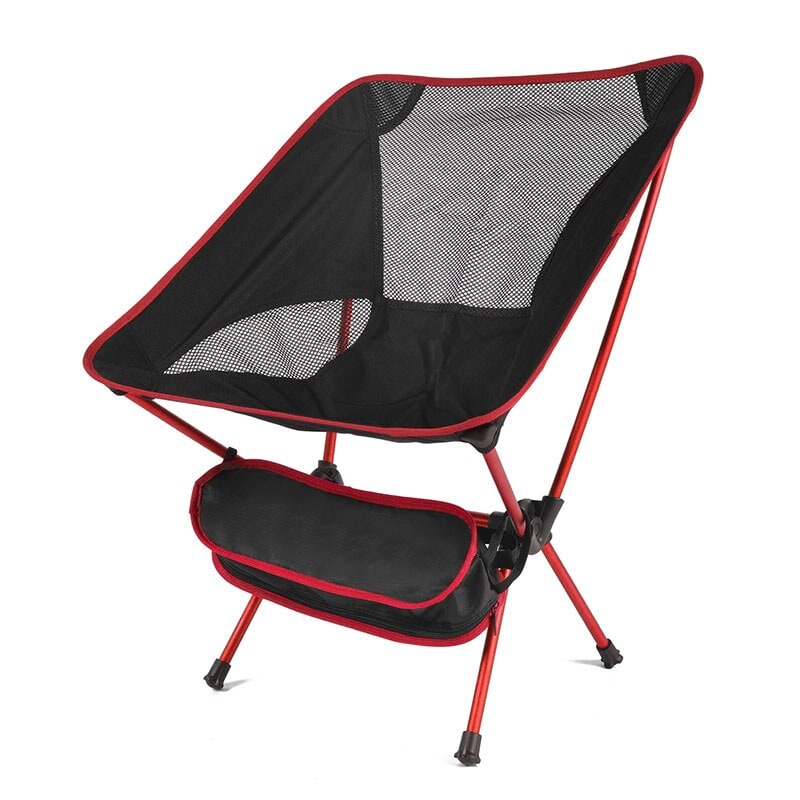Folding Camping Chair Collapsible Portable Lightweight Aluminum with Breathable Mesh and Storage Bag - Image 7