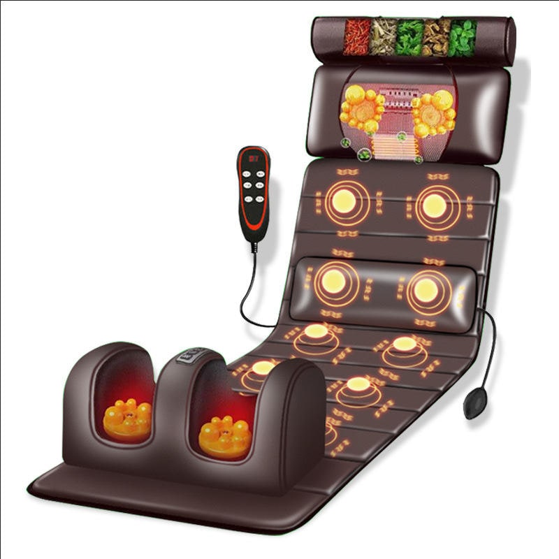Full Body Massage Mattress with Heated Neck and Foot Massagers Foldable Vibrating Shiatsu Pad - Image 6