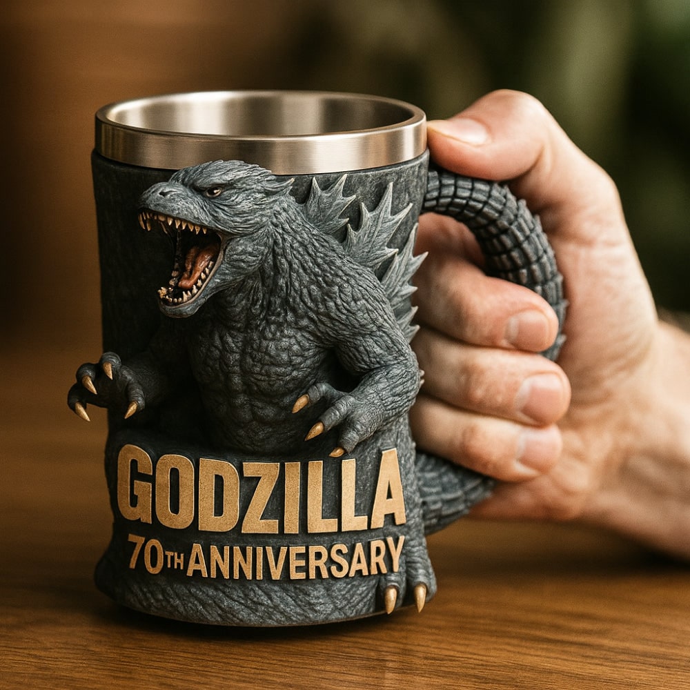 Fun Coffee Mug Novelty Monster Stainless Steel Sculpted 3D Themed - Image 1