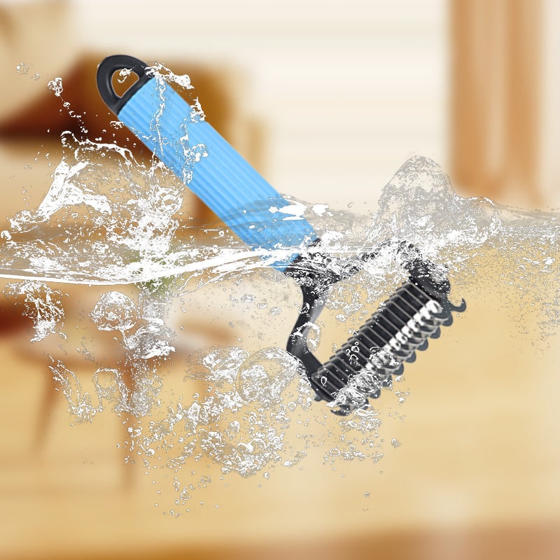 Fur Rake for Dogs with Double-Sided Dematting Comb and Curved Steel Teeth - Image 8