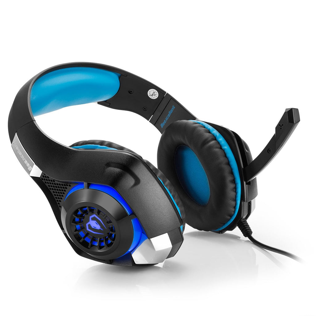 Gaming Headphones with Microphone Wired Over Ear Headset with LED Lights and Volume Control - Image 3