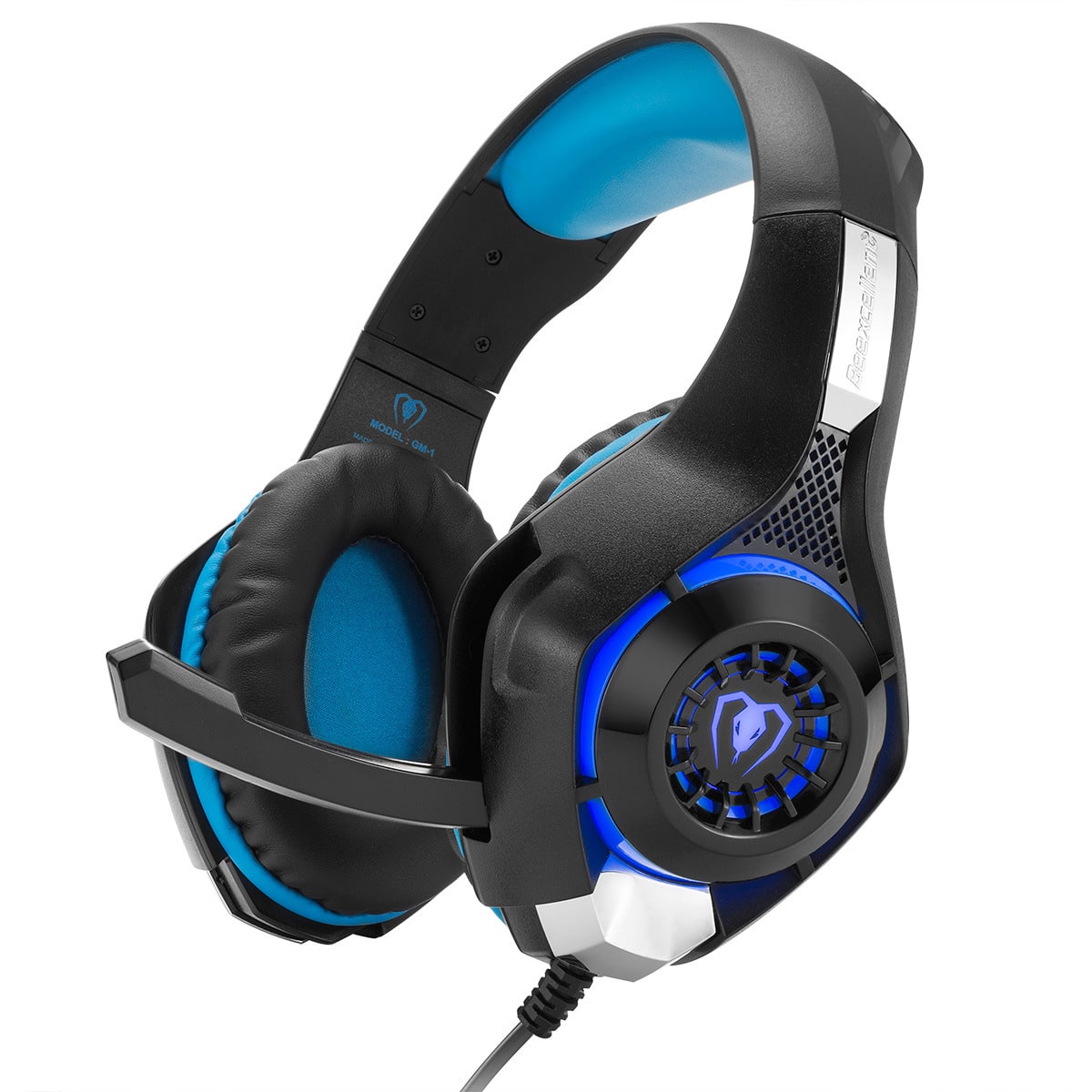 Gaming Headphones with Microphone Wired Over Ear Headset with LED Lights and Volume Control - Image 4