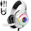 Gaming Headphones with Microphone Wired Over Ear Headset with LED Lights and Volume Control - Image 5