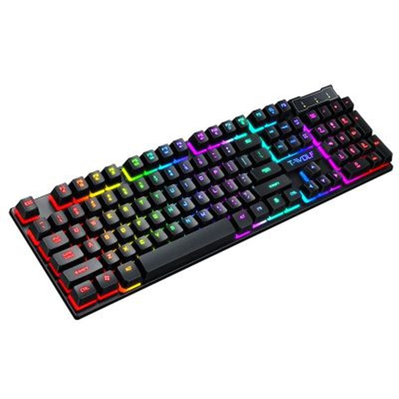 Gaming Keyboard and Mouse Combo Full Size Wired Rgb Backlighting and Floating Keys - Image 1