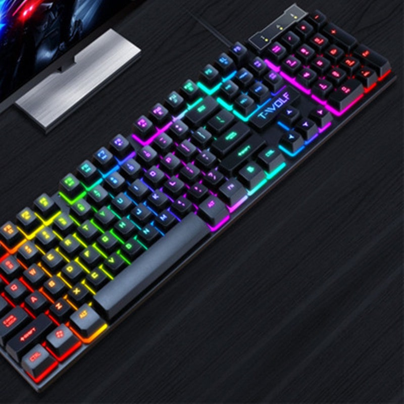 Gaming Keyboard and Mouse Combo Full Size Wired Rgb Backlighting and Floating Keys - Image 5