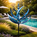 Garden Wind Spinners with Kinetic Metal Lotus Flower Design and Decorative Yard Lawn - Image 11