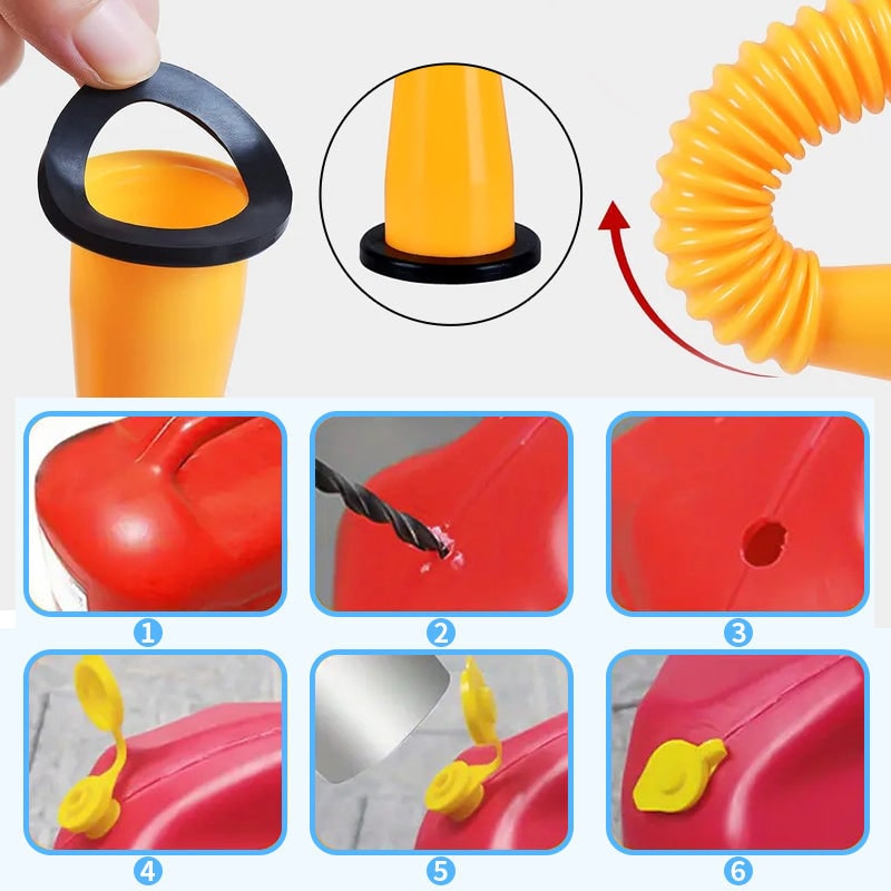 Gas Can Spout Replacement Kit with Flexible Nozzle and Threaded Collar Gaskets - Image 11
