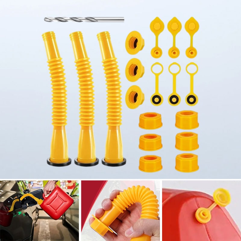 Gas Can Spout Replacement Kit with Flexible Nozzle and Threaded Collar Gaskets - Image 15