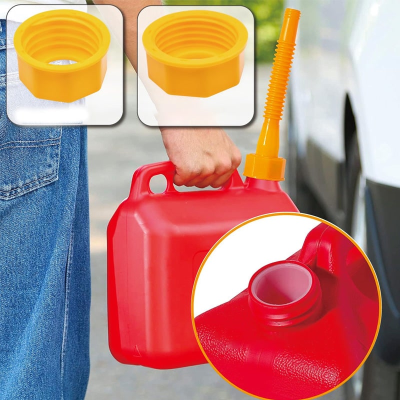 Gas Can Spout Replacement Kit with Flexible Nozzle and Threaded Collar Gaskets - Image 3
