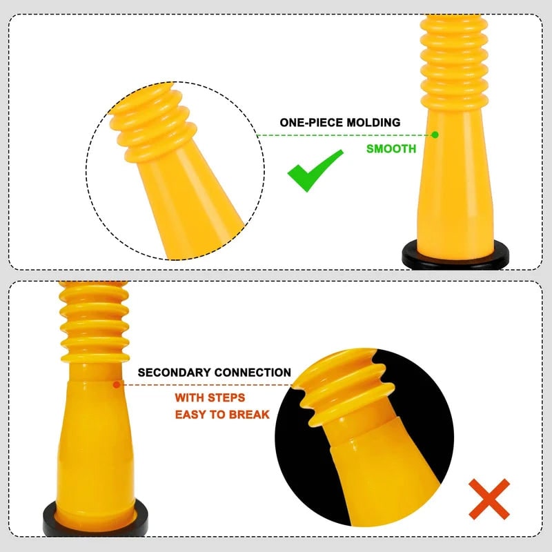 Gas Can Spout Replacement Kit with Flexible Nozzle and Threaded Collar Gaskets - Image 5
