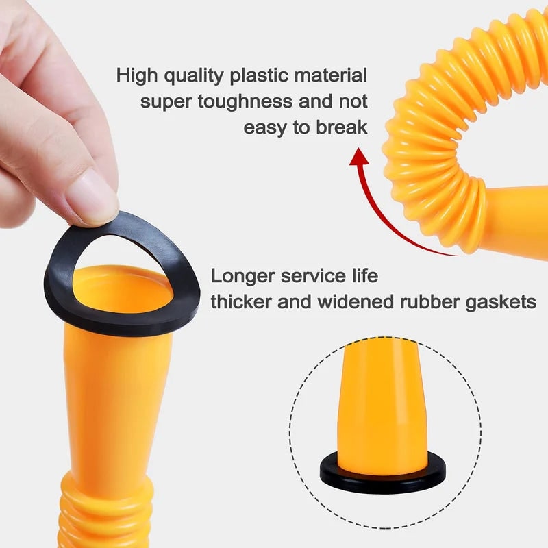 Gas Can Spout Replacement Kit with Flexible Nozzle and Threaded Collar Gaskets - Image 7
