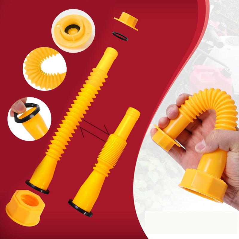 Gas Can Spout Replacement Kit with Flexible Nozzle and Threaded Collar Gaskets - Image 8