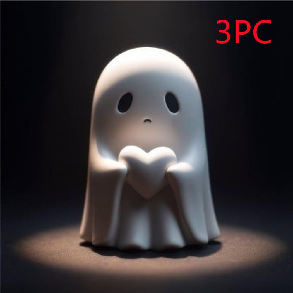 Ghost Figurine Decor with Resin Statues for Halloween Home Decorations and Shelf Display - Image 10