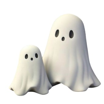 Ghost Figurine Decor with Resin Statues for Halloween Home Decorations and Shelf Display - Image 8