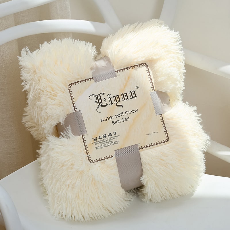 Girls' Faux Fur Throw Blanket with Soft Shaggy Long Pile Texture and Cozy Fluffy Design - Image 13