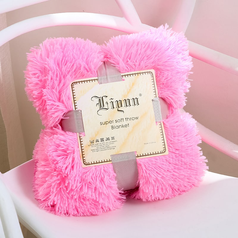 Girls' Faux Fur Throw Blanket with Soft Shaggy Long Pile Texture and Cozy Fluffy Design - Image 15