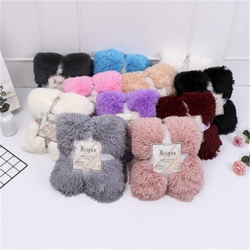 Girls' Faux Fur Throw Blanket with Soft Shaggy Long Pile Texture and Cozy Fluffy Design - Image 16