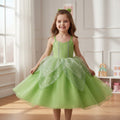 Girls' Halloween Fairy Costume Dress with Wings Tiara Wand and Accessories Complete Outfit Set - Image 1