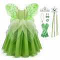 Girls' Halloween Fairy Costume Dress with Wings Tiara Wand and Accessories Complete Outfit Set - Image 5