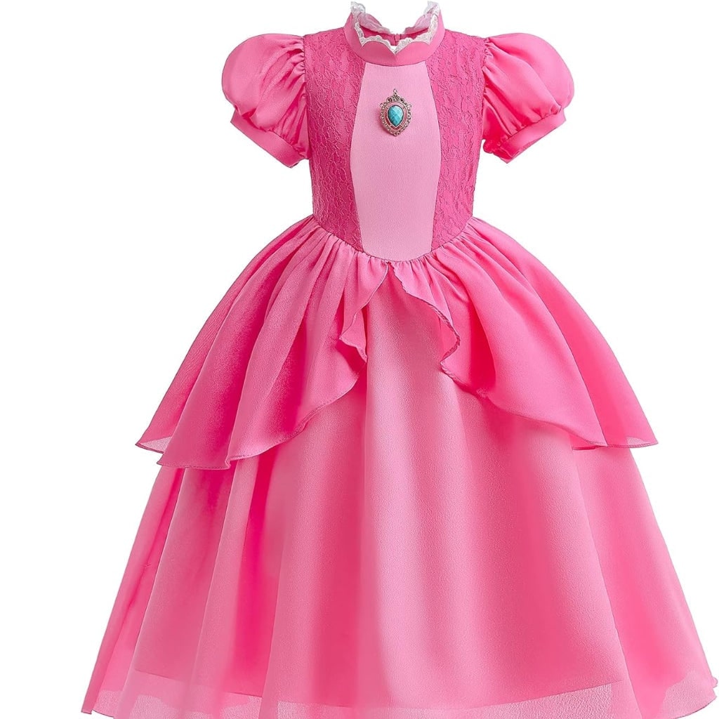 Girls' Halloween mushroom princess Toadstool Costume Dress with Crown Gloves and Wand - Image 7