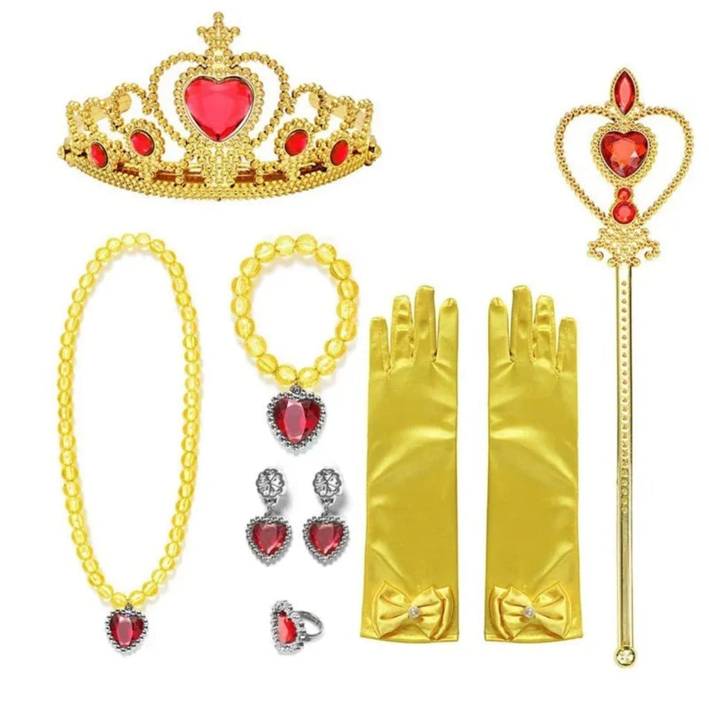 Girls' Halloween Princess Costume and Dress Up Gown with Tiara Games - Image 7
