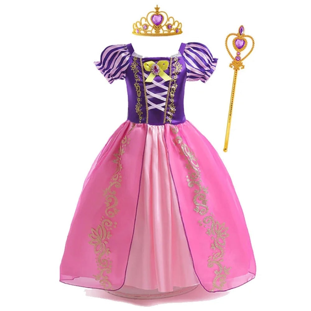 Girls' Halloween Princess Costume and Dresses for Tiara and Gloves Cat Woman - Image 11