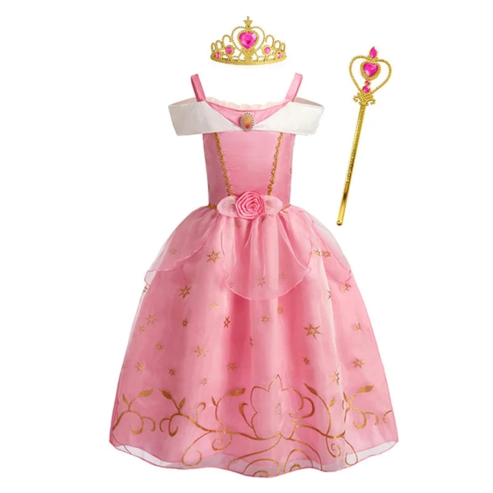 Girls' Halloween Princess Costume and Dresses for Tiara and Gloves Cat Woman - Image 14