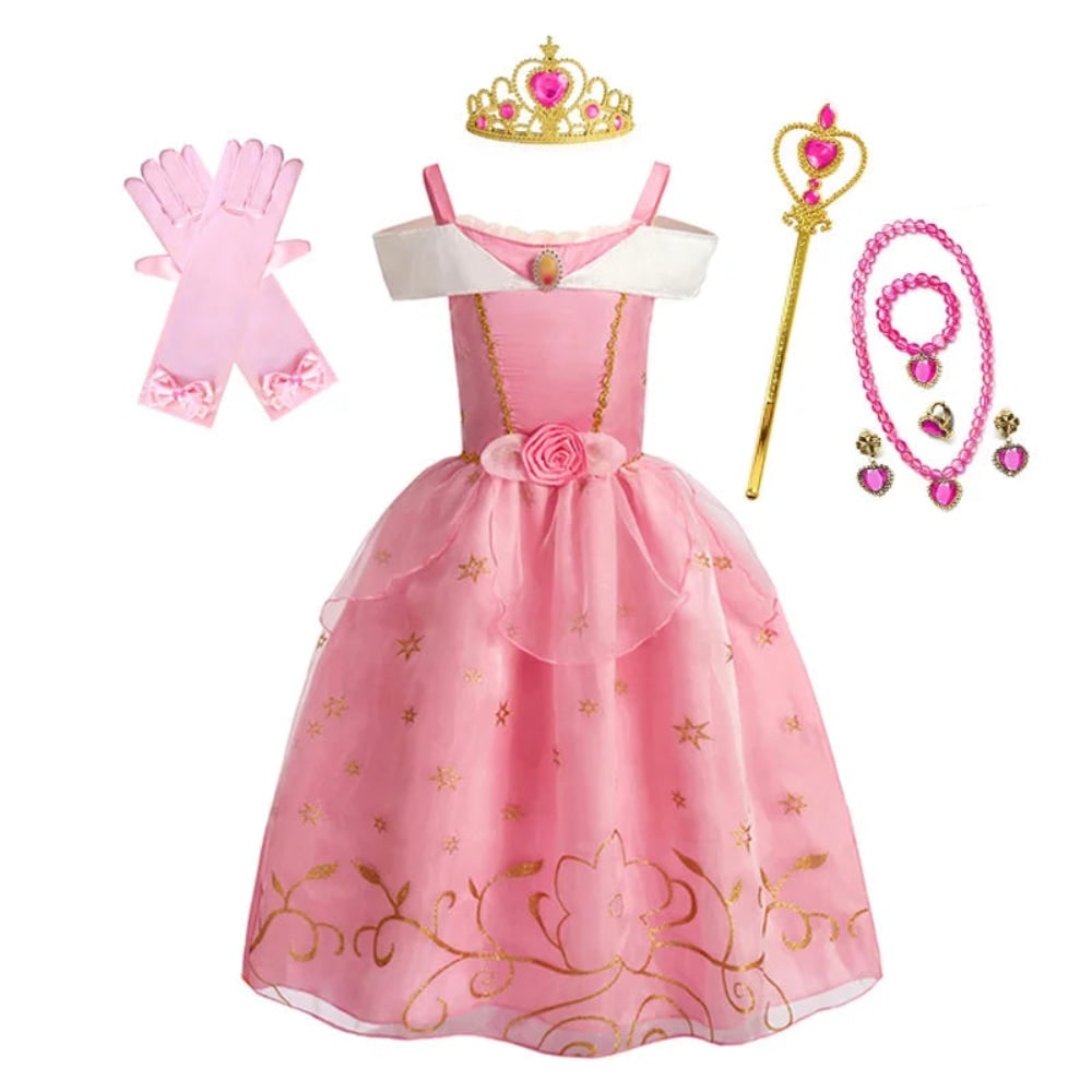 Girls' Halloween Princess Costume and Dresses for Tiara and Gloves Cat Woman - Image 15