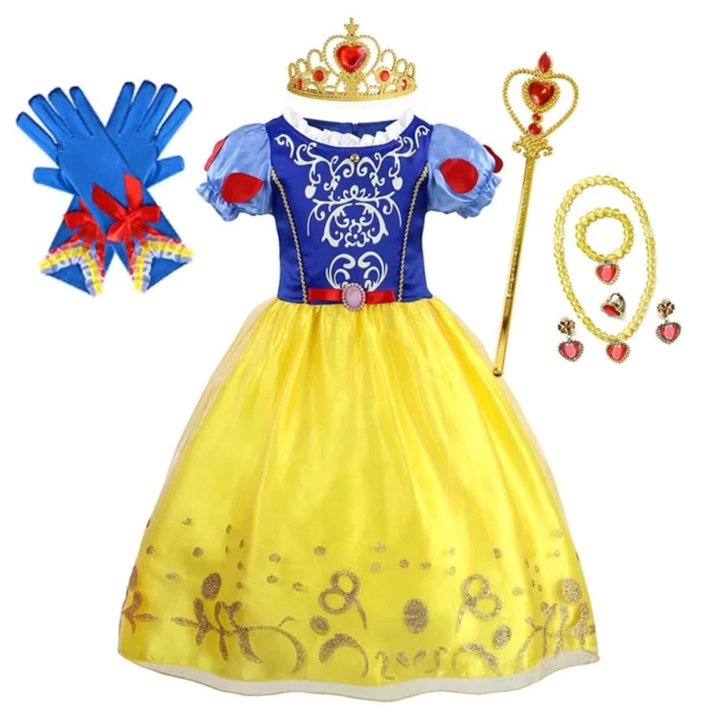 Girls' Halloween Princess Costume and Dresses for Tiara and Gloves Cat Woman - Image 18