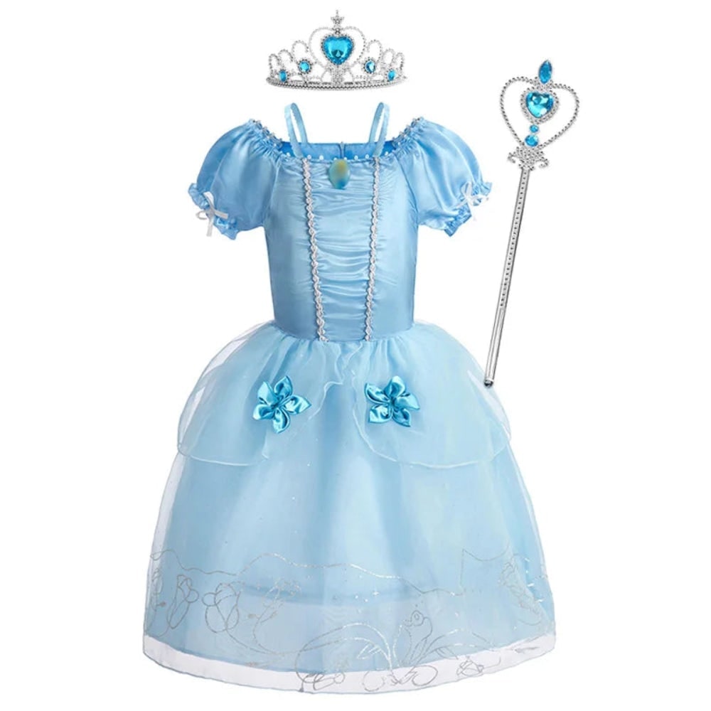 Girls' Halloween Princess Costume and Dresses for Tiara and Gloves Cat Woman - Image 5