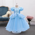 Girls' Halloween Princess Costume and Dresses with Ball Gown Tulle Skirt Tiara Wand - Image 1
