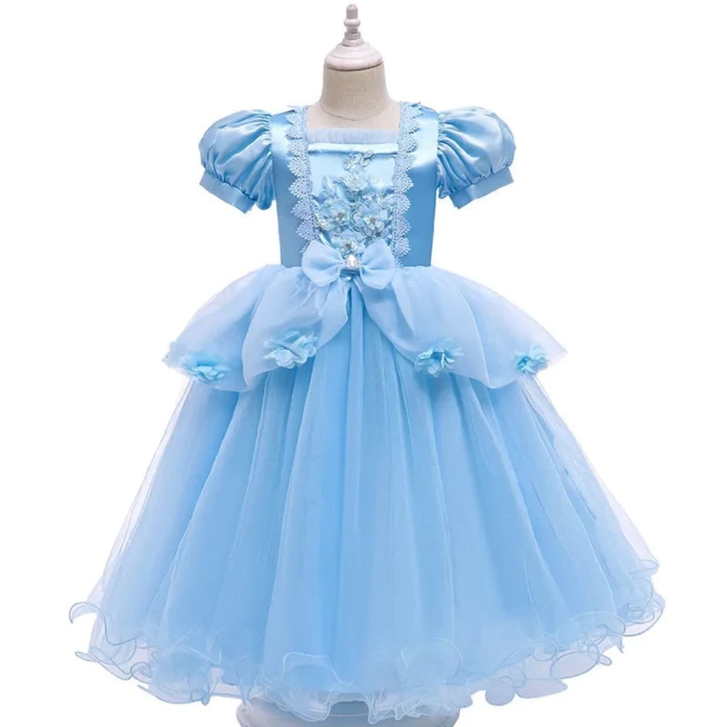 Girls' Halloween Princess Costume and Dresses with Ball Gown Tulle Skirt Tiara Wand - Image 2