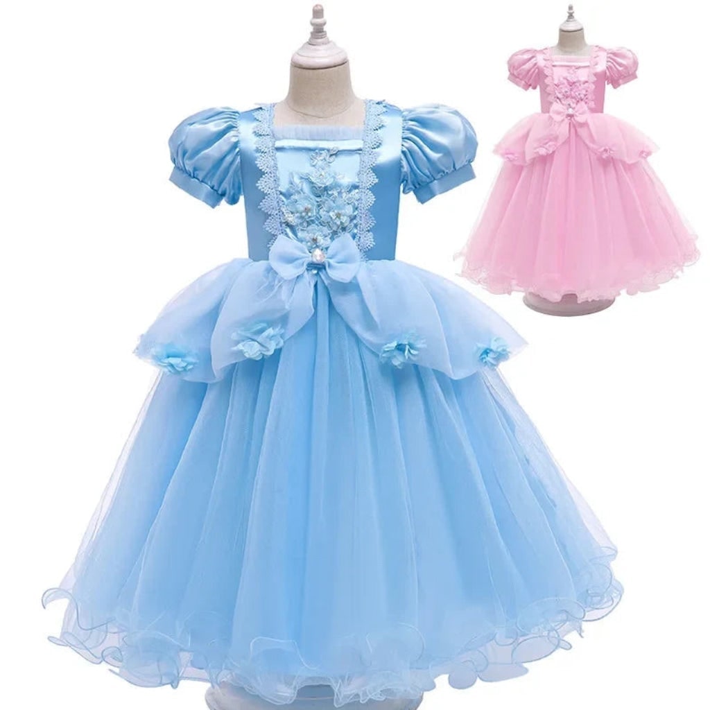 Girls' Halloween Princess Costume and Dresses with Ball Gown Tulle Skirt Tiara Wand - Image 3