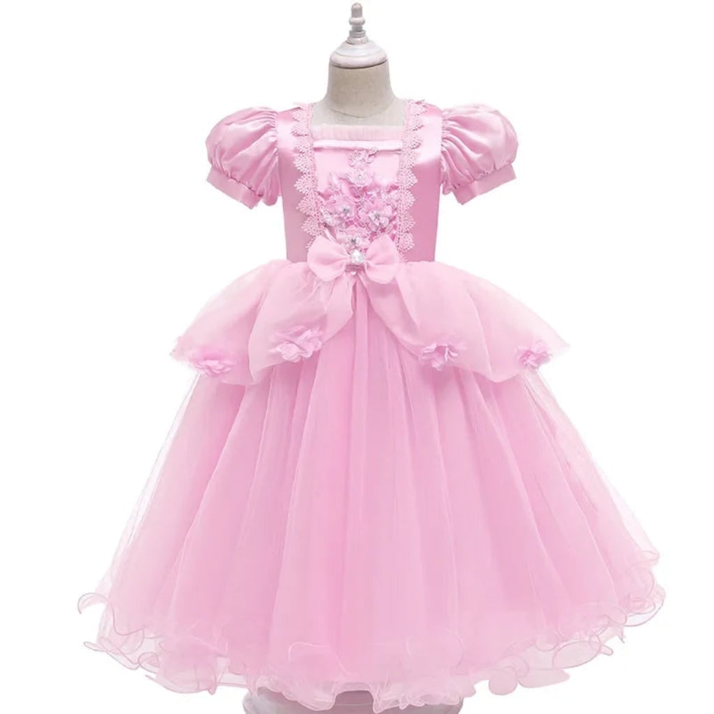 Girls' Halloween Princess Costume and Dresses with Ball Gown Tulle Skirt Tiara Wand - Image 4