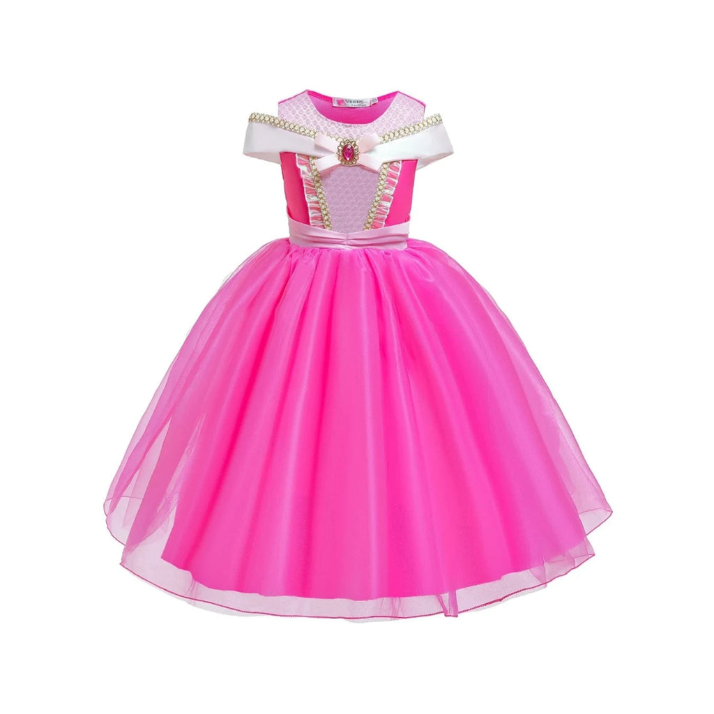 Girls' Halloween Princess Costume Dress with Tiara Wand and Accessories Set for Party - Image 2