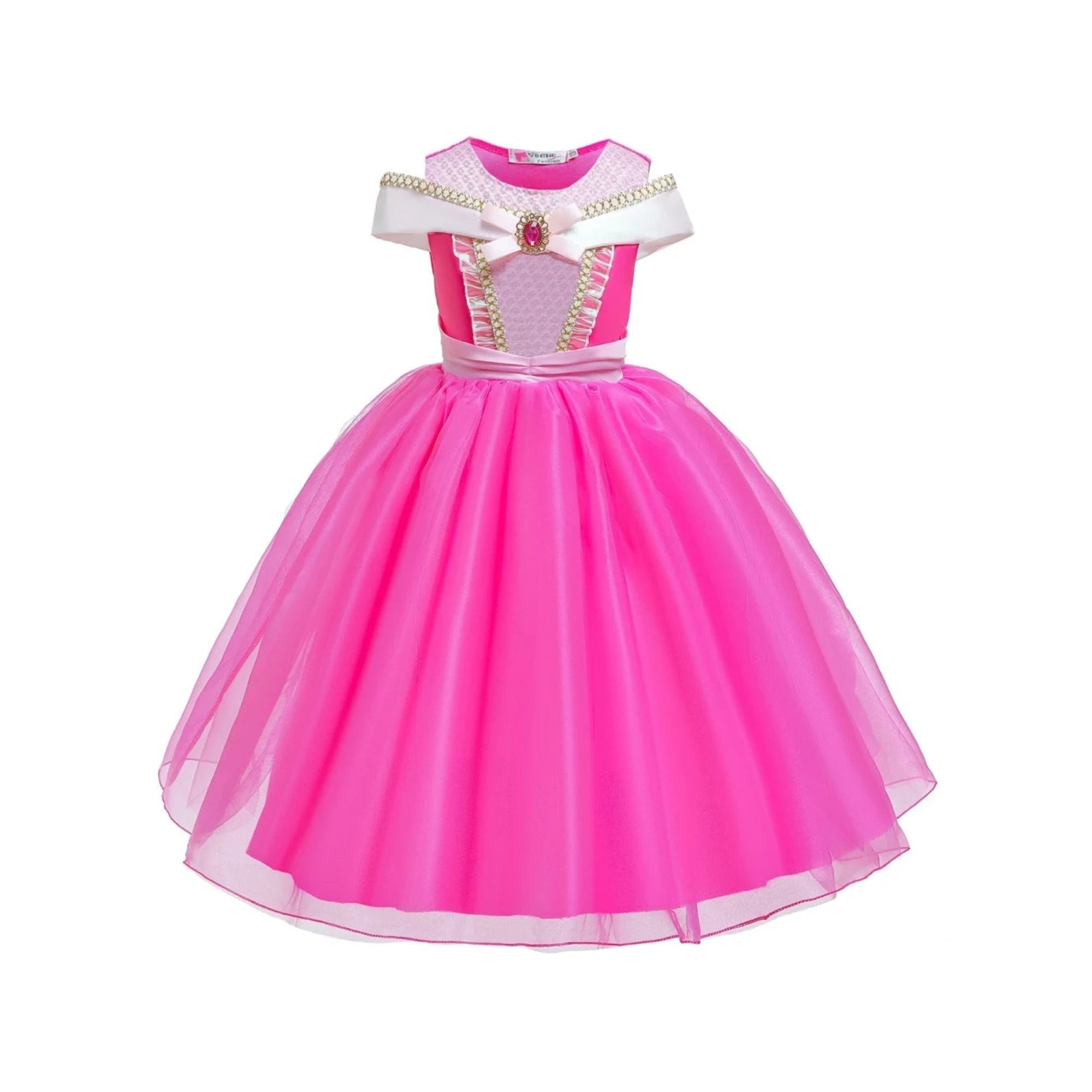 Girls' Halloween Princess Costume Dress with Tiara Wand and Accessories Set for Party - Image 2