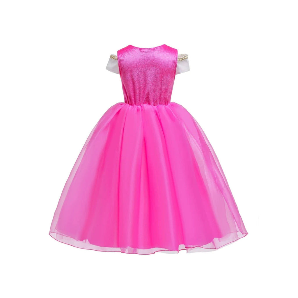 Girls' Halloween Princess Costume Dress with Tiara Wand and Accessories Set for Party - Image 3