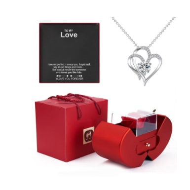 Girls' Jewelry Box with Preserved Rose and Dipped Stem -Shaped Gift Boxes for Gold - Image 21
