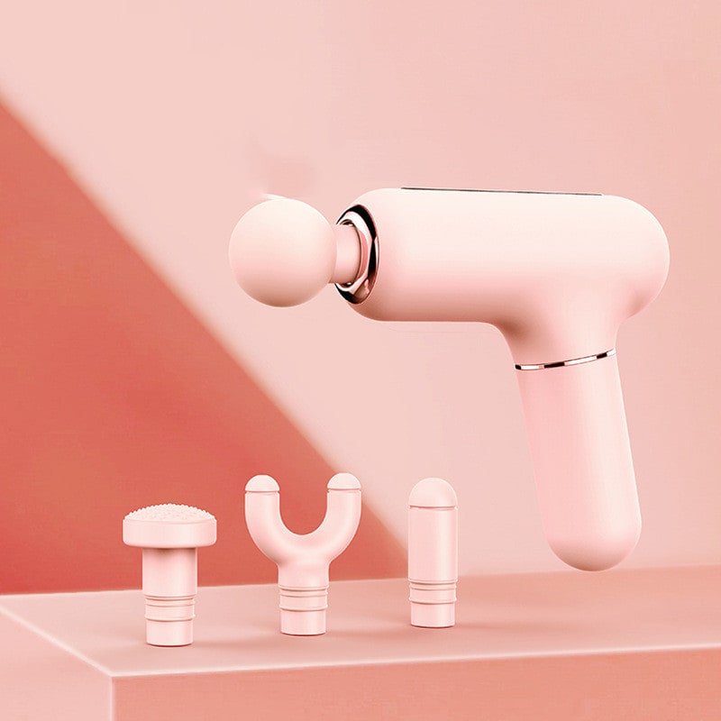 Girls' Mini Handheld Deep Tissue Massage Gun with Percussive Vibration and Four Interchangeable Heads - Image 7