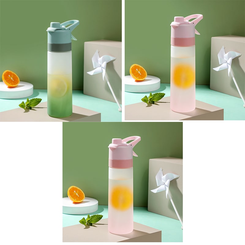 Girls' Misting Water Bottle Reusable Drink with Spray Nozzle Flip Top Cap Insulated - Image 10