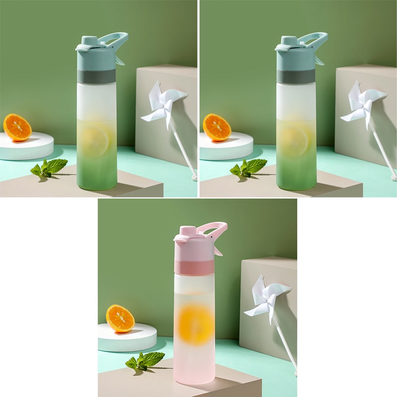 Girls' Misting Water Bottle Reusable Drink with Spray Nozzle Flip Top Cap Insulated - Image 13