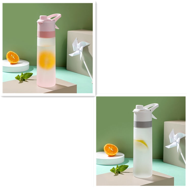 Girls' Misting Water Bottle Reusable Drink with Spray Nozzle Flip Top Cap Insulated - Image 16
