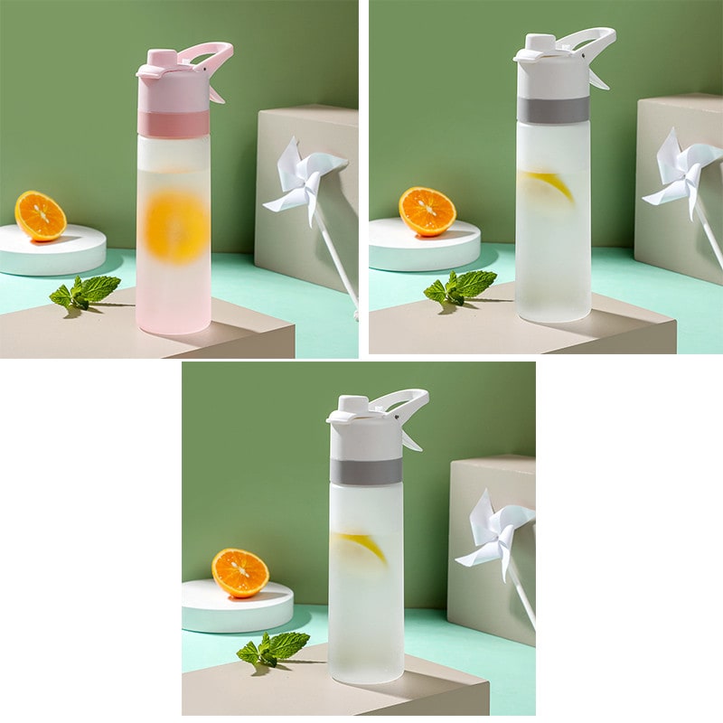 Girls' Misting Water Bottle Reusable Drink with Spray Nozzle Flip Top Cap Insulated - Image 25