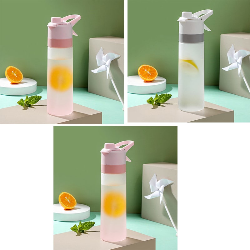 Girls' Misting Water Bottle Reusable Drink with Spray Nozzle Flip Top Cap Insulated - Image 29