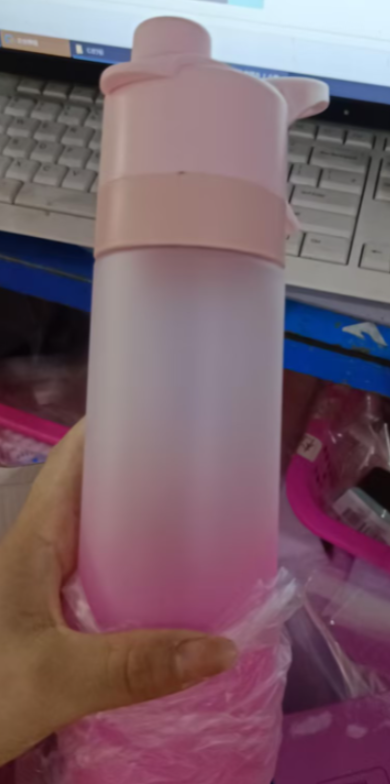 Girls' Misting Water Bottle Reusable Drink with Spray Nozzle Flip Top Cap Insulated - Image 3