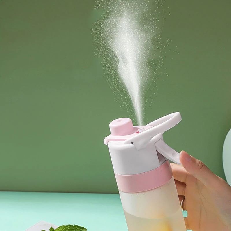 Girls' Misting Water Bottle Reusable Drink with Spray Nozzle Flip Top Cap Insulated - Image 31