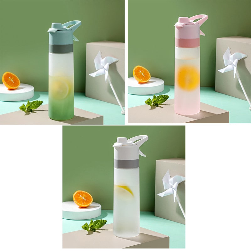 Girls' Misting Water Bottle Reusable Drink with Spray Nozzle Flip Top Cap Insulated - Image 37