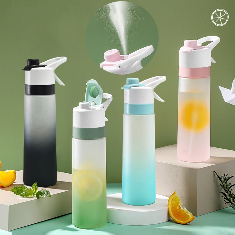 Girls' Misting Water Bottle Reusable Drink with Spray Nozzle Flip Top Cap Insulated - Image 38