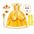 Girls' Princess Costume Dress with Tiara and Accessories Set - Image 2